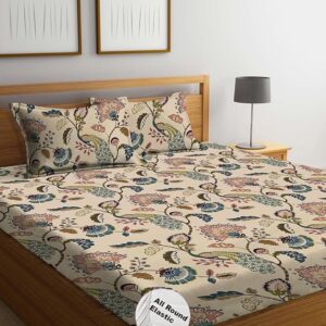 King Size Double Bed Bedsheet with 2 Pillow Covers