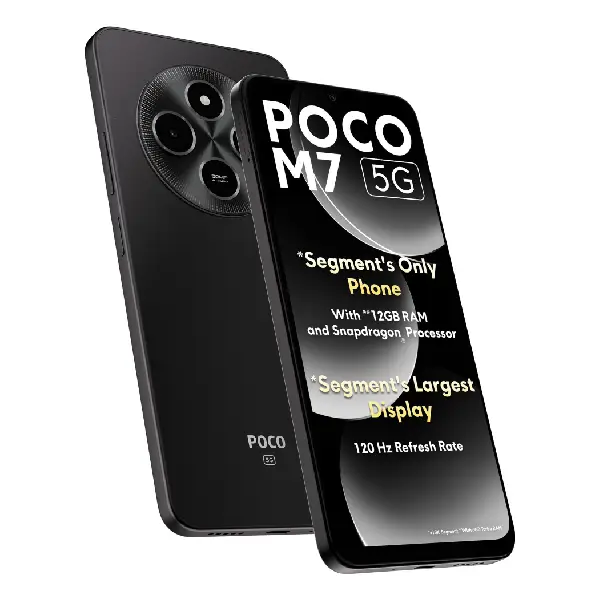 POCO M7 5G, Satin Black (6GB, 128GB)