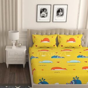 Bedsheet for Double Bed with 2 Pillow Covers
