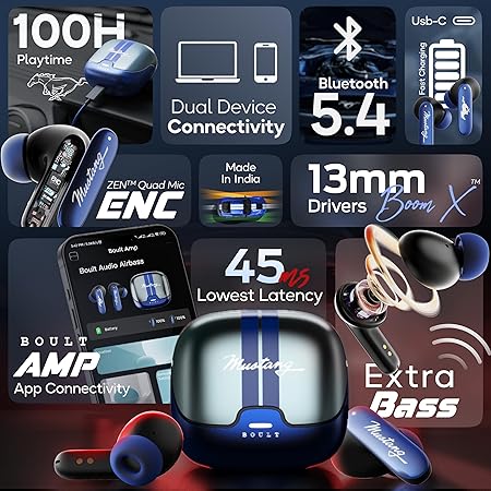 Boult x Mustang Derby Truly Wireless in Ear Earbuds - Image 2
