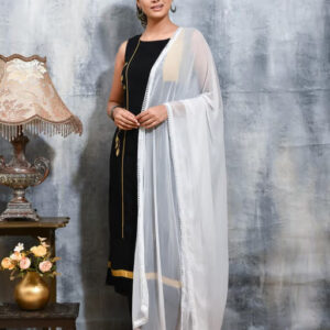 White Colour Chiffon Dupatta