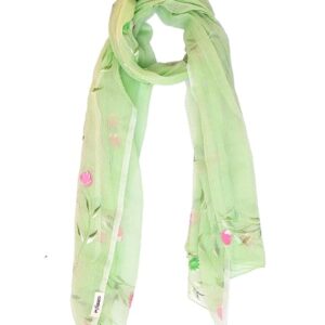 POISED Pure Hand-Painted Floral Kota Doria dupatta for woman
