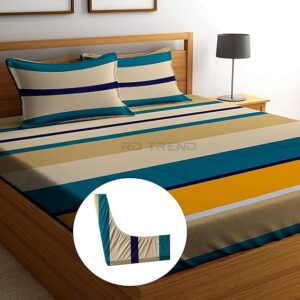 Bedsheet Queen Size (78X60X8 Inch) with 2 Pillow Covers
