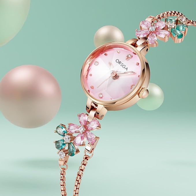 ORSGA Women Dial Flower Chain Watch - Image 3