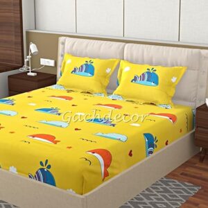 Double Bed with 2 Pillow Covers