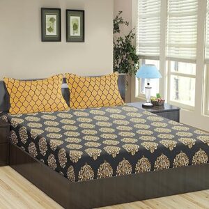 Bedding Set of King Size Flat Bed Cover with 2 Pillow Covers