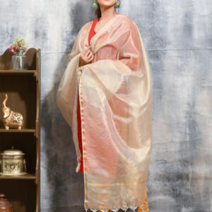 Gold Colour Silk Blend Dupatta
