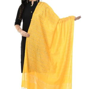 A R Silk Women's Self Design Cotton Dupatta