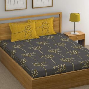 Cotton King Size Bedsheet with 2 Pillow Covers