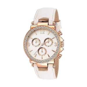 Analogue Multicolor Dial Leather Strap Watch for Womens & Girls
