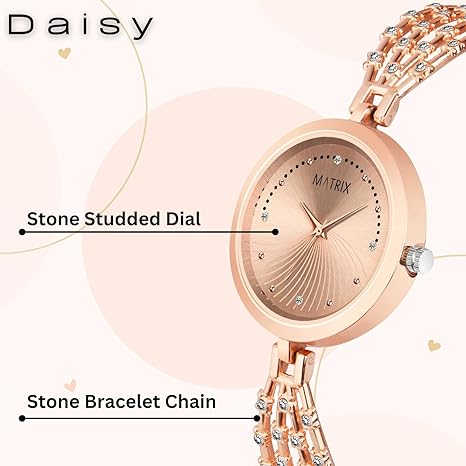 Bracelet Chain Analog Watch for Women & Girls - Image 3