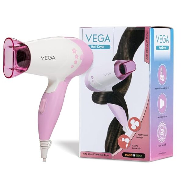 VEGA Insta Glam Foldable 1000 Watts Hair Dryer