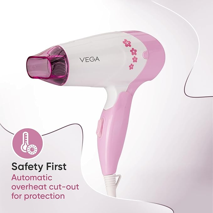 VEGA Insta Glam Foldable 1000 Watts Hair Dryer - Image 4