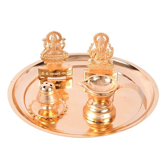 Collectible India Pooja thali Set for Aarti Home - Image 4