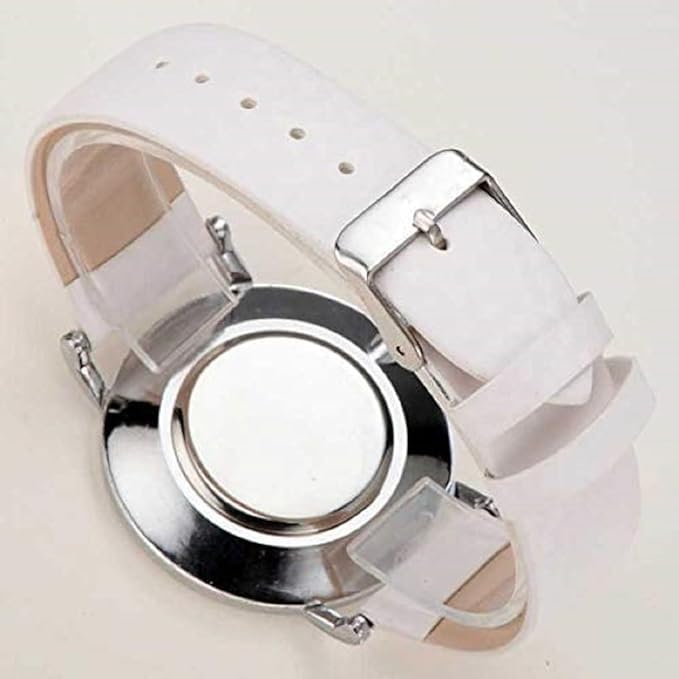 Analog White to Pink Color Change Dial Leather Belt Watch for Girls and Womens - Image 3