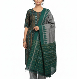 Elegant Handloom Kurta Set With Dupatta