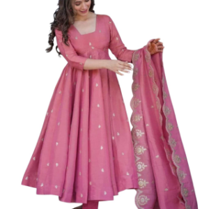 Silk Women Kurti With Bottom wear