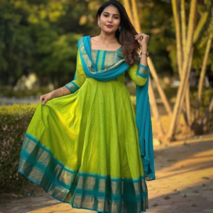 Teal Anarkali Suit