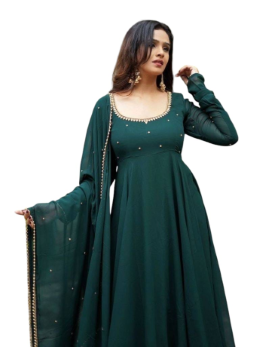 Womens Wear Gown With Dupatta Set - Image 2