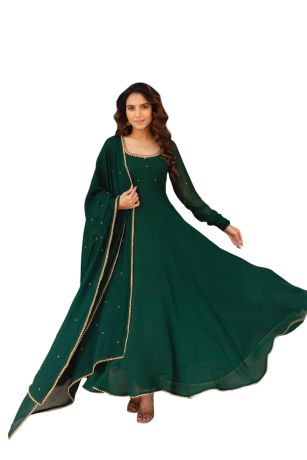 Womens Wear Gown With Dupatta Set