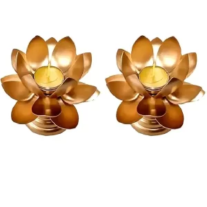 Easyera Beautiful Lotus Tealight Holder Candle Stand