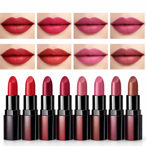 8 in 1 Matte Lipstick The Red & Nud Edition - Image 4