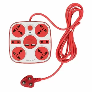 Aster 7 Sockets Universal Multi Plug Extension Board