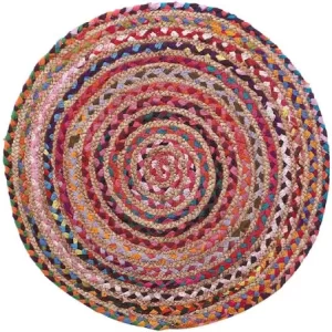 Handmade Braided Circle Door Mat