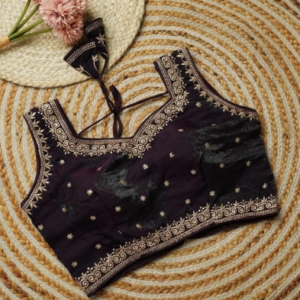 Elegant Deep Purple Designer Blouse