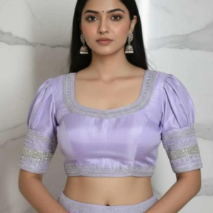 Lavender Embellished Designer Blouse