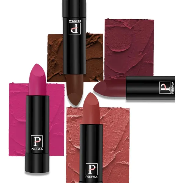 PERPAA Creamy Matte Lipstick Combo of 4 Long Lasting One Swipe