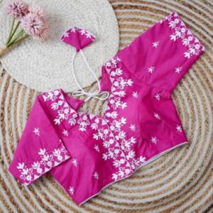 Rani Pink Embroidered Designer Blouse