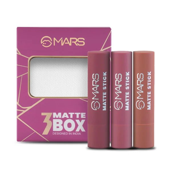 The Mars Matte Lipstick Box Set of 3