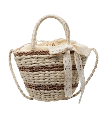 Jute Bucket Handheld Bag