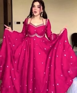 Embroidered Anarkali Kurta, Bottom & Dupatta Set