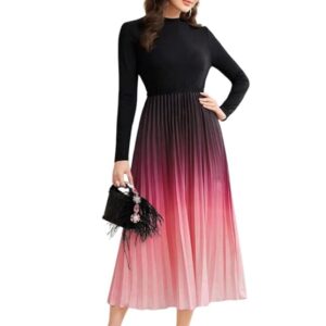 Women's Ombre Plated Maxi Dress