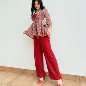 Top Pant Co-ords Set with Jacket