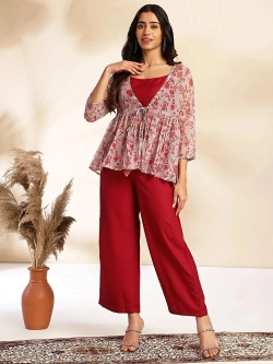 Top Pant Co-ords Set with Jacket - Image 2
