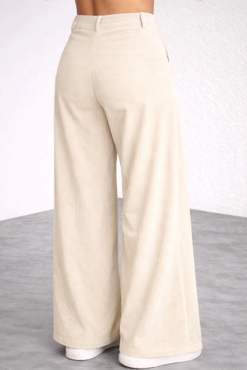Women Flared Cream Polycotton Trousers - Image 2