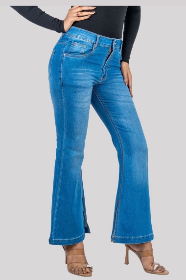Women Flared High Rise White Jeans - Image 6