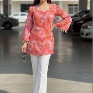 Women Printed Pure Cotton Straight Kurta
