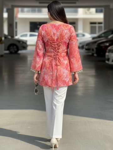 Women Printed Pure Cotton Straight Kurta - Image 5