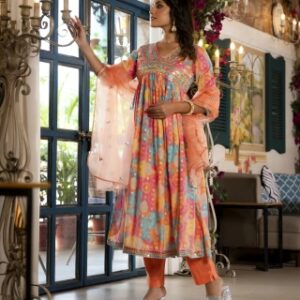 Women Pure Cotton Kurta Pant Dupatta Set