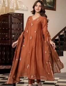 Women Pure Silk Kurta Pant Dupatta Set