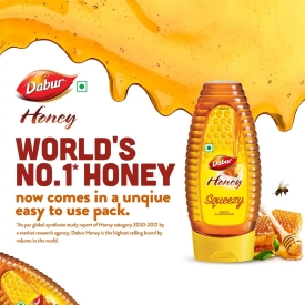 Dabur Honey Squeezy Totally Pure World's No.1 Honey Brand Buy 1 Get 1 Free - Image 3