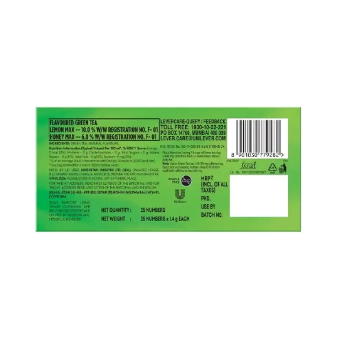 Lipton Honey Lemon Green Tea Bags pack - Image 7