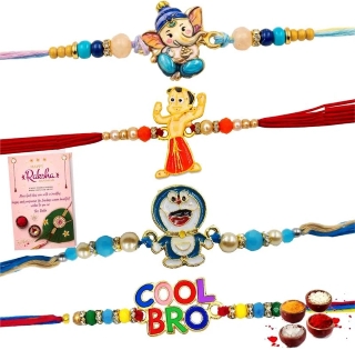 Fabbites Rakhi Combo Set of 4