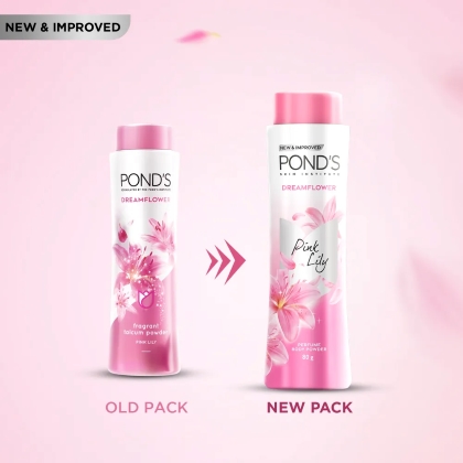 Pond's Dreamflower Pink Lily Perfume Body Powder - Image 2