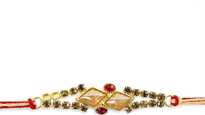 Crystal Stone Rakhi - Image 2