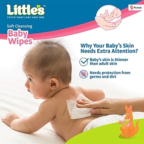 Little's Soft Cleansing Baby Wipes - Image 5